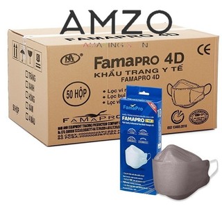 AMZO_ HỘP 10 CÁI KHẨU TRANG FAMAPRO 4D CHÍNH HÃNG KHÁNG KHUẨN SIÊU DÀY DẶN