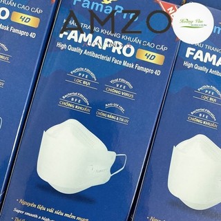 AMZO_ HỘP 10 CÁI KHẨU TRANG FAMAPRO 4D CHÍNH HÃNG KHÁNG KHUẨN SIÊU DÀY DẶN