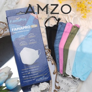 AMZO_ HỘP 10 CÁI KHẨU TRANG FAMAPRO 4D CHÍNH HÃNG KHÁNG KHUẨN SIÊU DÀY DẶN