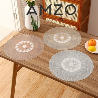 AMZO_ TẤM LÓT BÀN ĂN, MIẾNG LÓT BÌNH HOA, ĐẾ LÓT TRÒN HOẠ TIẾT HIỆN ĐẠI PHONG CÁCH BẮC ÂU