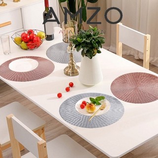 AMZO_ TẤM LÓT BÀN ĂN, MIẾNG LÓT BÌNH HOA, ĐẾ LÓT TRÒN HOẠ TIẾT HIỆN ĐẠI PHONG CÁCH BẮC ÂU
