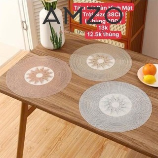 AMZO_ TẤM LÓT BÀN ĂN, MIẾNG LÓT BÌNH HOA, ĐẾ LÓT TRÒN HOẠ TIẾT HIỆN ĐẠI PHONG CÁCH BẮC ÂU