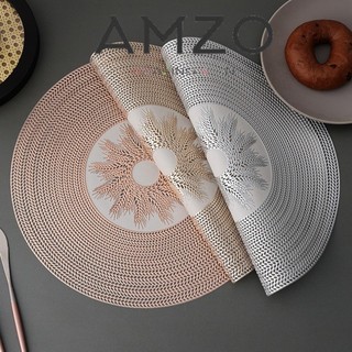 AMZO_ TẤM LÓT BÀN ĂN, MIẾNG LÓT BÌNH HOA, ĐẾ LÓT TRÒN HOẠ TIẾT HIỆN ĐẠI PHONG CÁCH BẮC ÂU