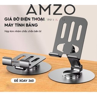 AMZO_ GIÁ ĐỠ ĐIỆN THOẠI MÁY TÍNH BẢNG IPAD HỢP KIM XOAY 360 ĐỘ LINH HOẠT, GẤP GỌN CHẮC CHẮN
