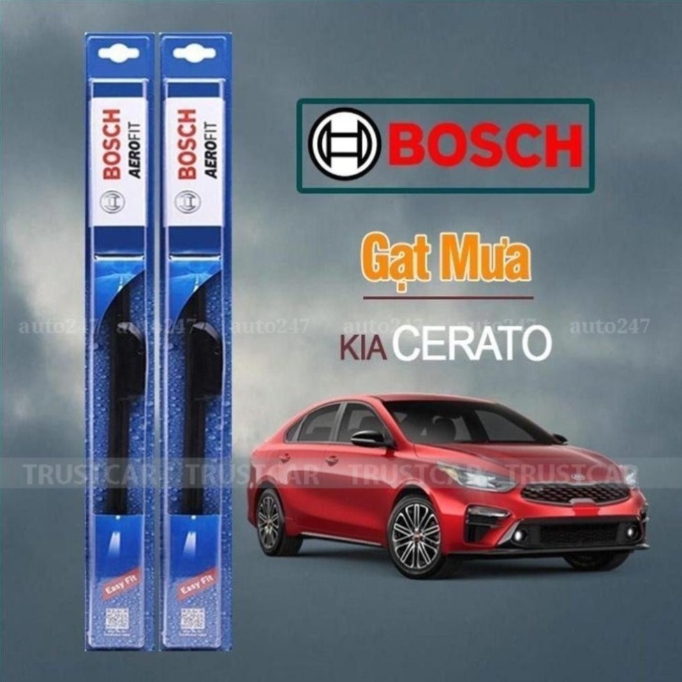 Gạt Mưa Xe Kia Cerato Thương Hiệu BOSCH Aerofit Lưỡi Silicone Cao Cấp Chính Hãng + .