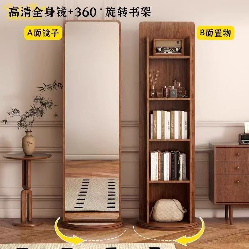 LI2X Xoay 360 độ Gương trang điểm toàn thân xoay với tủ lưu trữ, kệ ...