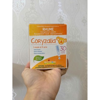 Muối uống vi lượng đồng căn Coryzalia Boiron hộp 30 ống gảm chảy mũi cho trẻ từ 1 tháng đến 11 tuổi Canada date xa