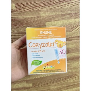 Muối uống vi lượng đồng căn Coryzalia Boiron hộp 30 ống gảm chảy mũi cho trẻ từ 1 tháng đến 11 tuổi Canada date xa