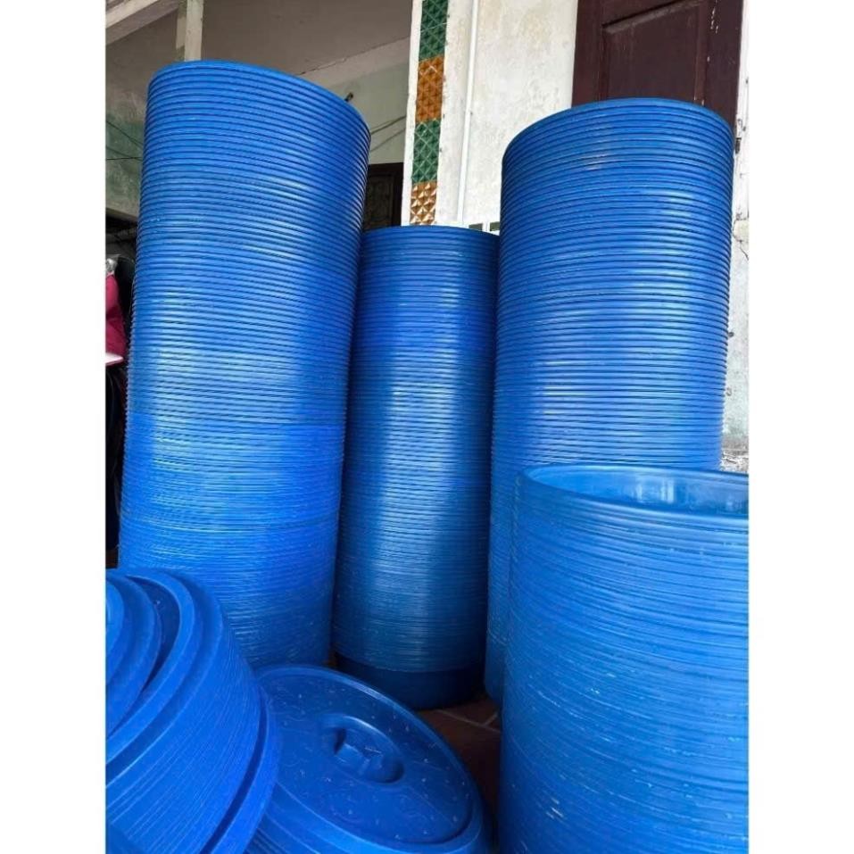 Combo 5 chậu có nắp 46cm nuôi đuông dừa,set 5 chậu nắp dày dặn thích hợp để chăn nuôi,ủ cơm rượu-N19
