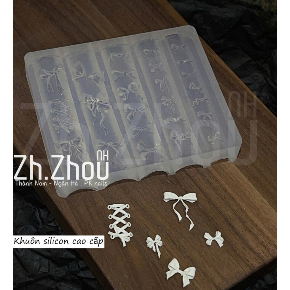 Khuôn silicon 32 mẫu nơ nhỏ mẫu mới, khuôn nơ, khuôn silicon làm nơ
