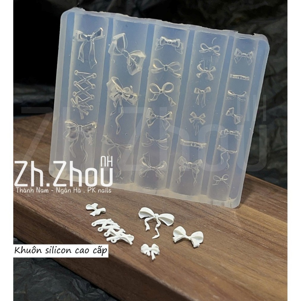 Khuôn silicon 32 mẫu nơ nhỏ mẫu mới, khuôn nơ, khuôn silicon làm nơ