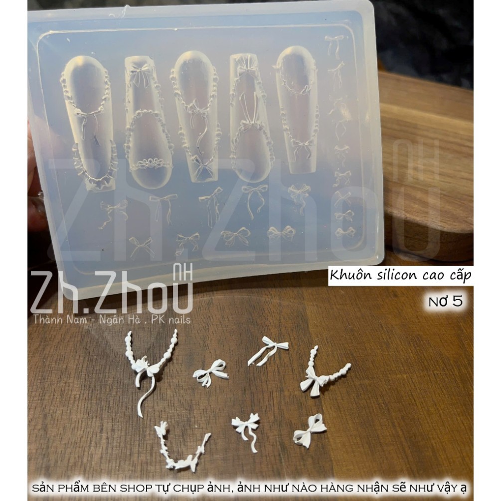 Khuôn silicon 32 mẫu nơ nhỏ mẫu mới, khuôn nơ, khuôn silicon làm nơ