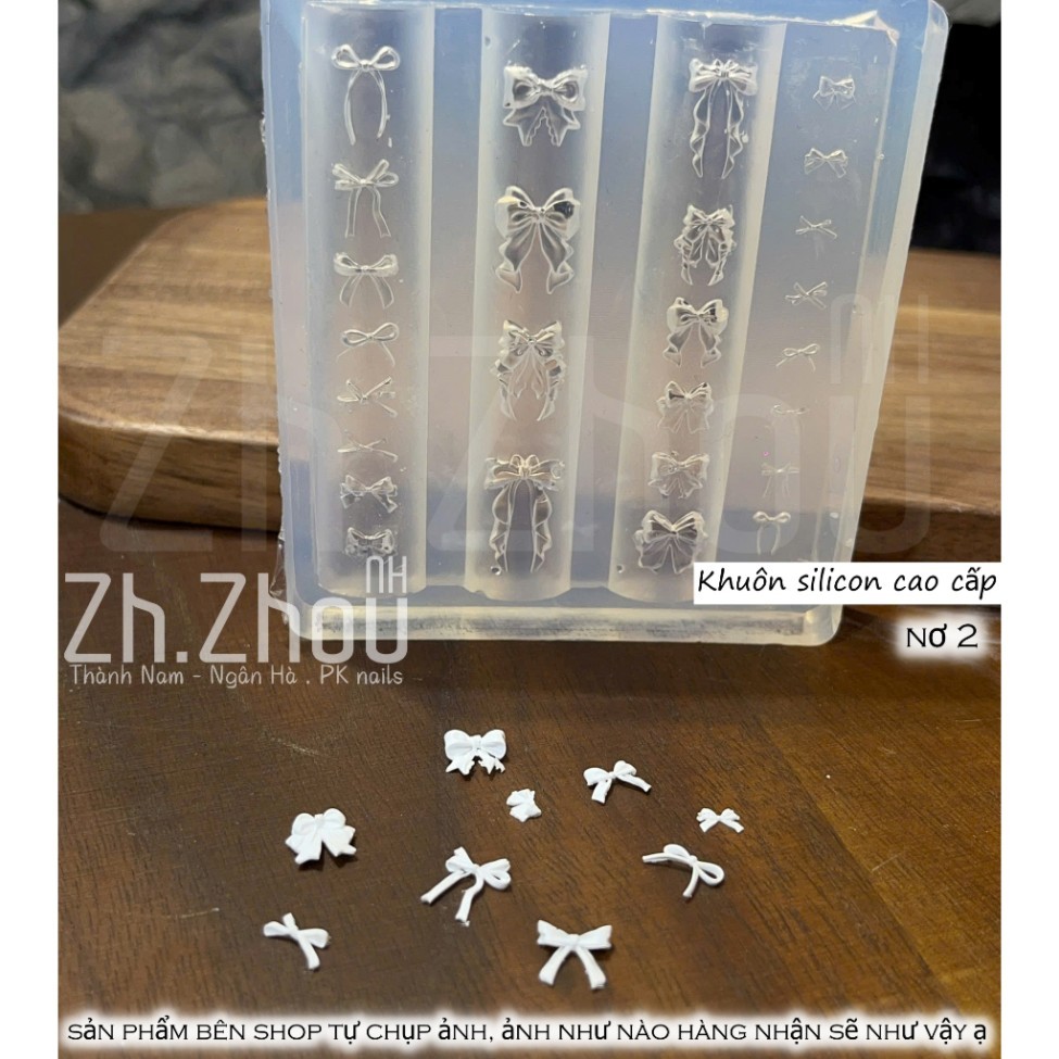 Khuôn silicon 32 mẫu nơ nhỏ mẫu mới, khuôn nơ, khuôn silicon làm nơ