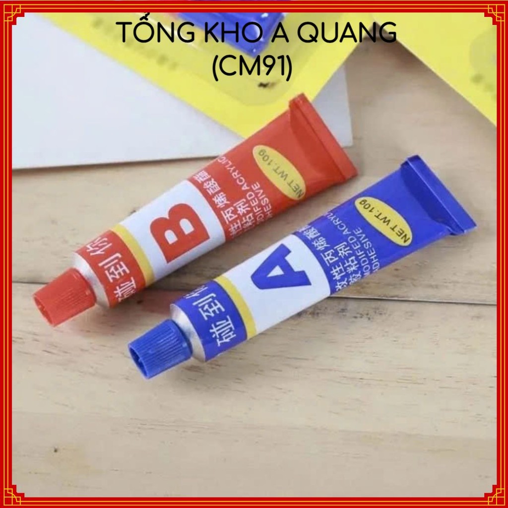 VỈ 2 TUÝP CHỊU NHIỆT NƯỚC DÁN GẠCH KÍNH - Keo Dán Đa Năng 2 Thành Phần Ab,Set Keo Dán Siêu Chắc Khô Nhanh Chịu Nhiệt