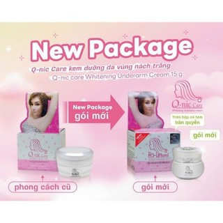 Kem giảm thâm nách Q-nic Care Whitening Underarm Cream 15g