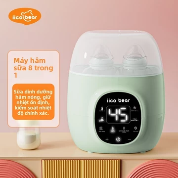 Máy hâm sữa và tiệt trùng 2 trong 1 Yike Bear Làm tan và hâm nóng sữa mẹ thông minh Máy tiệt trùng bình sữa cho bé, máy