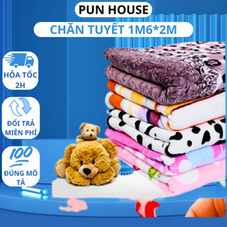 COMBO 2 Chăn mền tuyết nhung siêu ấm mền mịn kích thước 1,6x2m bao đẹp cao cấp