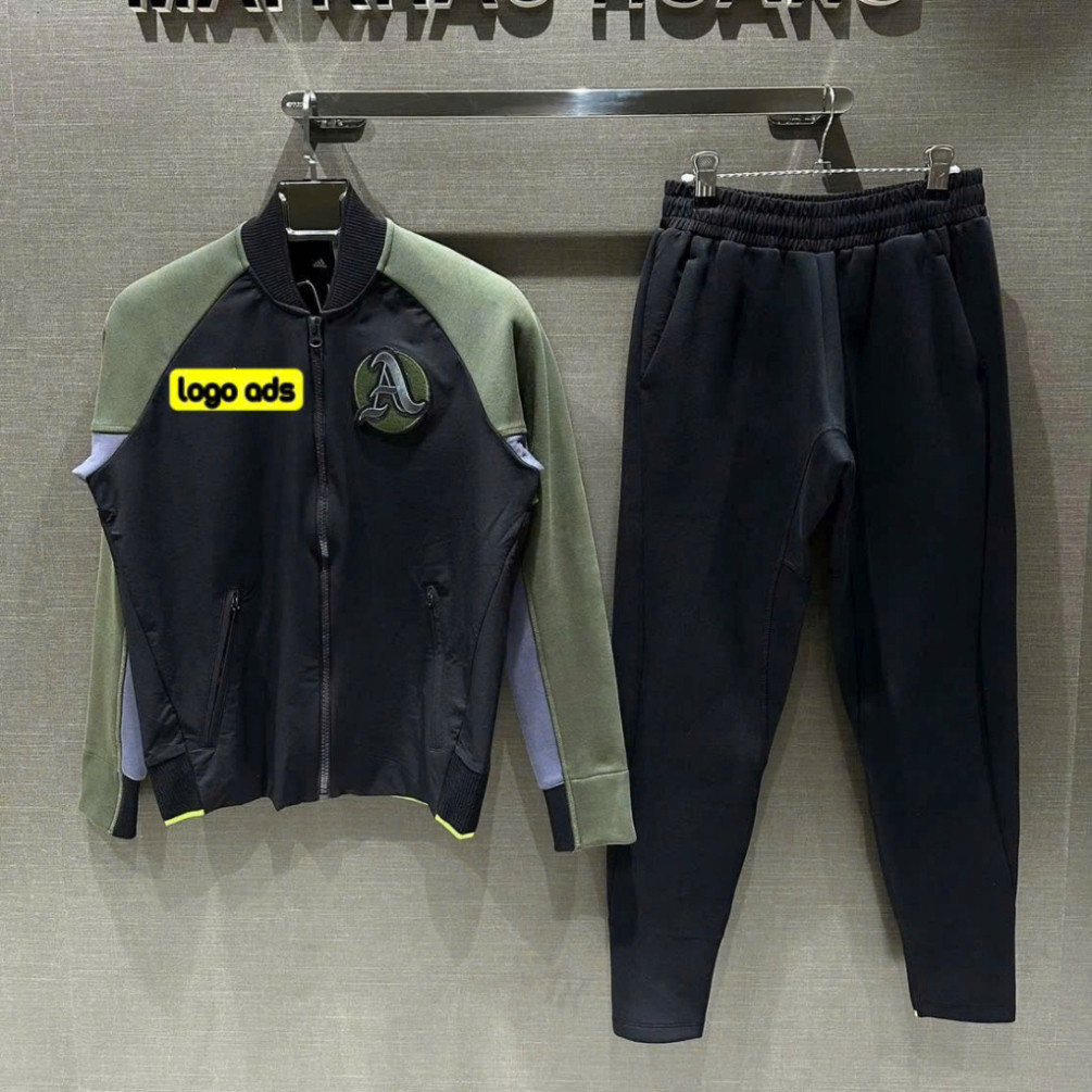 Bộ Nỉ Nam Cổ Bomber Chữ A Thêu Set Đồ Nam Nữ Thu Đông A đi đà Hàng Chuẩn Đẹp 3 Màu Đen Than Rêu Boy Phố hottrend 2025