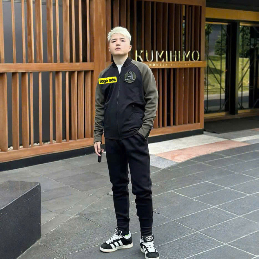 Bộ Nỉ Nam Cổ Bomber Chữ A Thêu Set Đồ Nam Nữ Thu Đông A đi đà Hàng Chuẩn Đẹp 3 Màu Đen Than Rêu Boy Phố hottrend 2025