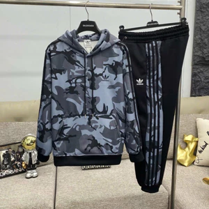 Bộ Đồ Nam Nữ A Đi Đát Unisex Nỉ 2 Da Mặc Được 4 Mùa Set Đồ Nam Phối Dây Rót Chạy Dọc Boy Phố hottrend 2025