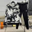 Bộ Đồ Nam Nữ A Đi Đát Unisex Nỉ 2 Da Mặc Được 4 Mùa Set Đồ Nam Phối Dây Rót Chạy Dọc Boy Phố hottrend 2025
