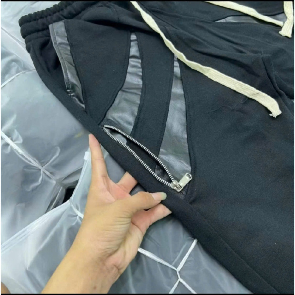 Quần Nỉ Jogger Nam Vá Da 2 Bên Quần Form Siêu Đẹp - Quần Nỉ Dài Nam Form Dáng Đơn Giản Boy Phố hottrend 2025
