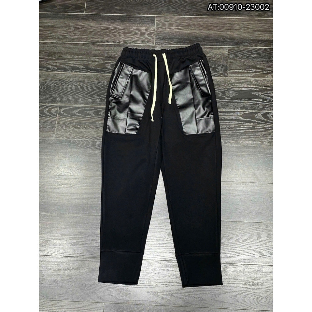 Quần Nỉ Jogger Nam Vá Da 2 Bên Quần Form Siêu Đẹp - Quần Nỉ Dài Nam Form Dáng Đơn Giản Boy Phố hottrend 2025