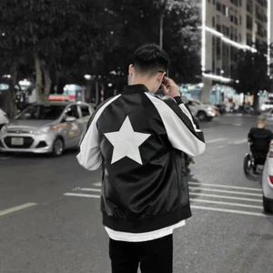 Áo Khoác Da Dolce Level Thêu Ngôi Sao Cực Hot - Áo Khoác Da Chất Liệu Chống Nhăn Cao Cấp Chuẩn Boy Phố Hottrend 2024 Boy