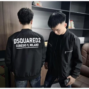 Áo Khoác Gió Nam Nữ DSQ Mix 2 Khóa Ngực Hàng 2 Lớp Có Túi Trong Boy Phố hottrend 2025
