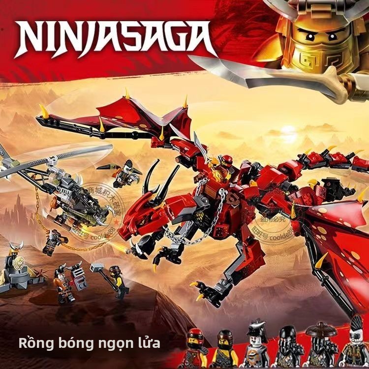 Tương thích với LEGO Ninjago Rồng Gián Điệp Ngọn Lửa Mô Hình Khối Xây ...