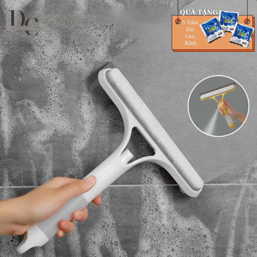 Cây Lau Kính Đa Năng 3 Trong 1 – Kèm Bình Xịt Và Gạt Nước, Dụng Cụ Vệ Sinh Thay Thế Khăn Truyền Thống