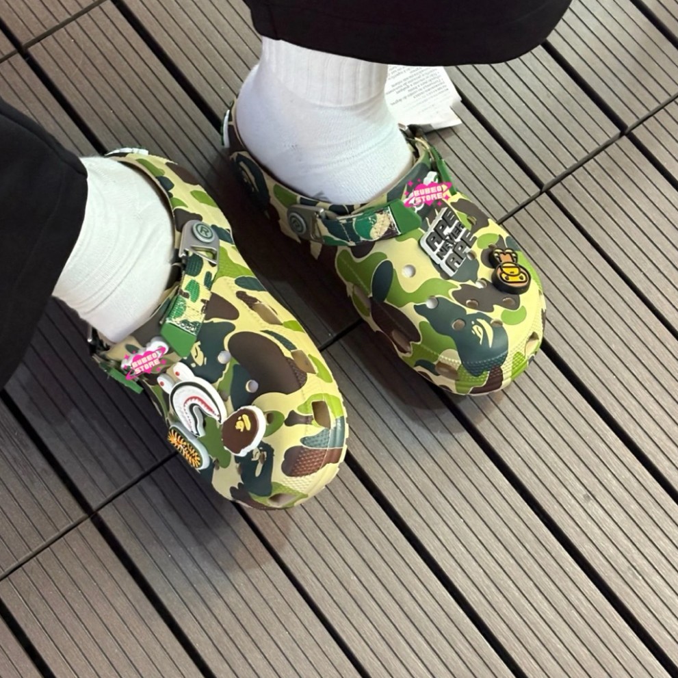 Dép Sục Classic Đế Thấp Camo Nam Nữ Chống Trơn Loang