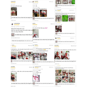 JDK Store_Dép Cross Classic x Hellokitty Size Người Lớn Và Trẻ Em