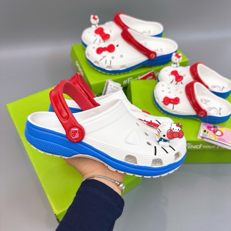 JDK Store_Dép Cross Classic x Hellokitty Size Người Lớn Và Trẻ Em