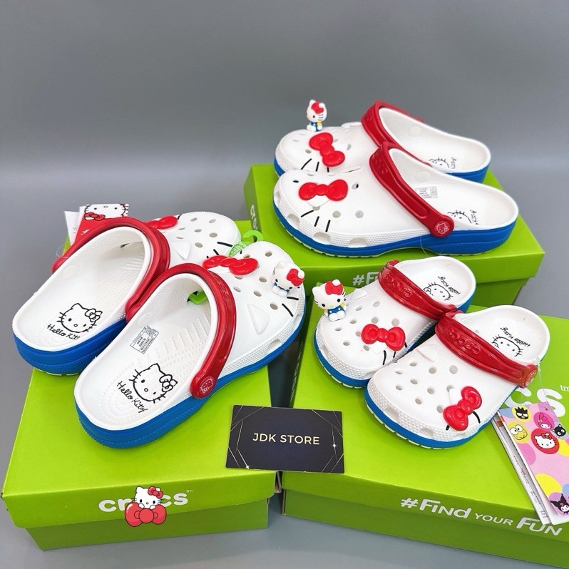 JDK Store_Dép Cross Classic x Hellokitty Size Người Lớn Và Trẻ Em