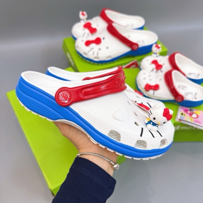 JDK Store_Dép Cross Classic x Hellokitty Size Người Lớn Và Trẻ Em
