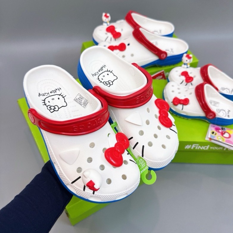 JDK Store_Dép Cross Classic x Hellokitty Size Người Lớn Và Trẻ Em