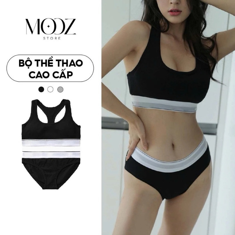 Bộ đồ lót 3 lỗ calinn 3 màu xám đen trắng siêu hót, chất cotton co giãn 4 chiều, mặc tập gym đi bơi đều hợp