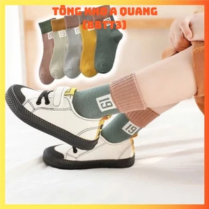 SET VỚ CỔ CAO PHONG CÁCH HÀN QUỐC - Bộ 5 Đôi Tất Co Giãn Thoáng Khí Cho Bé,Túi 5 Đôi Tất Trẻ Em In Số Thời Trang