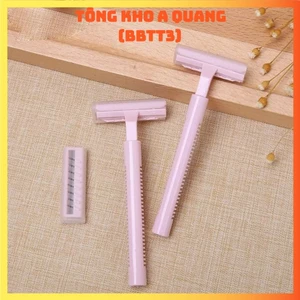 DAO CẠO RÂU ĐA NĂNG TIỆN LỢI - Bộ Dao Cạo Kèm Lưỡi Không Gây Trầy Xước Dễ Dàng,Set Dao Cạo Lông 1 Cán 3 Lưỡi Thay Thế