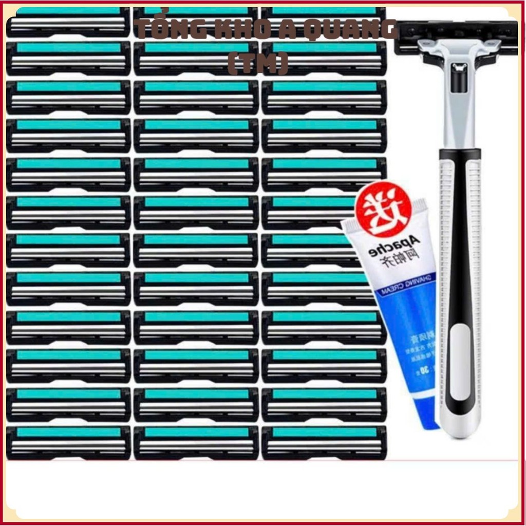 Bộ dao cạo râu lưỡi kép kèm 36 đầu thay có dao lam