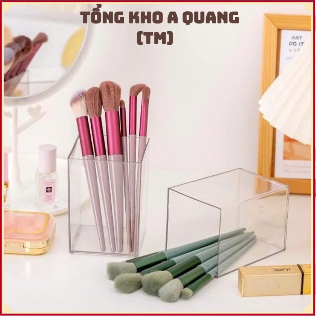 HỘP ĐỰNG ĐỒ DECOR XINH XẮN - Kệ Để Bút Trong Suốt Tiện Lợi Cho Học Sinh,Ống Đựng Bút Trong Suốt Để Bàn Sang Trọng
