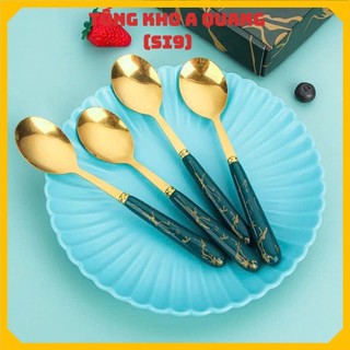 Bộ 6 Thìa Ăn Dặm Vân Đá Thiết Kế Thông Minh, An Toàn Cho Bé