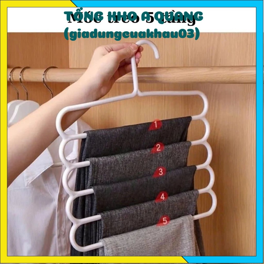 MẮC NHỰA TREO KHĂN VÀ TẤT CHO GIA ĐÌNH - Móc 5 Tầng Tiện Lợi Tiết Kiệm Không Gian,Móc Nhựa Treo Quần Áo 5 Tầng Cao Cấp