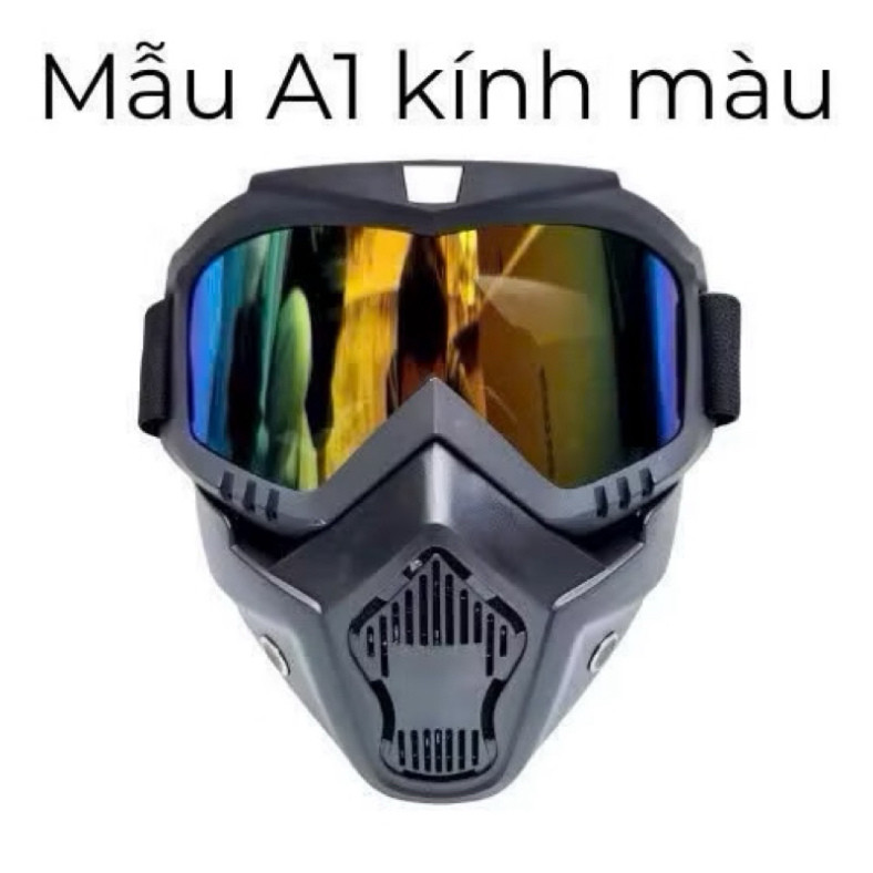Mặt Nạ Phượt - Kính Hàn Xì - Kính Bảo Hộ Chống Gió Bụi Chống Lóa Bảo Vệ Mắt Loại Cao Cấp 3 MẪU KÍNh