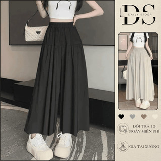 Quần ống rộng giả váy ELEGANTE BOUTIQUE dài, form suông thời trang công sở dạo phố cao cấp, che khuyết điểm đôi chân