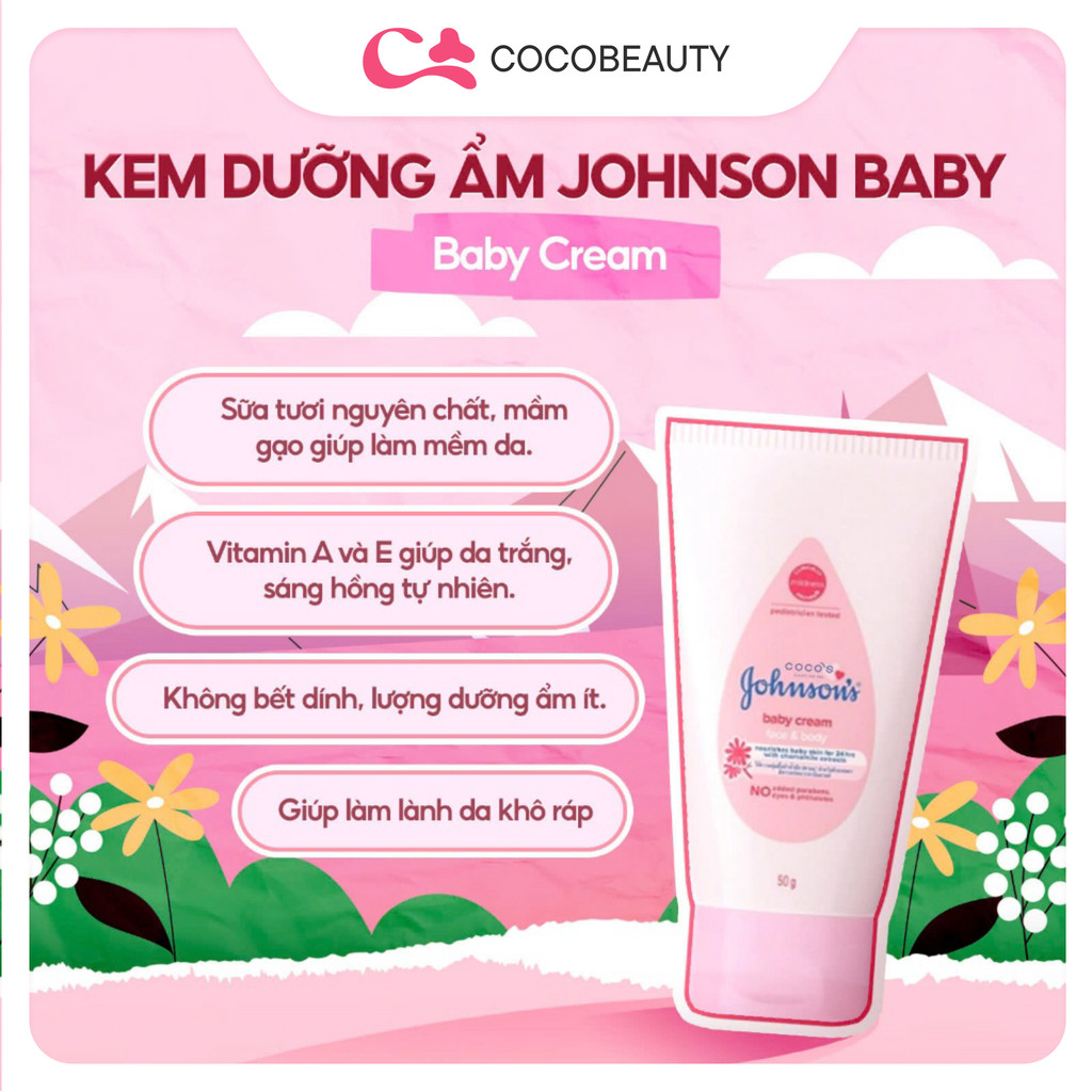 Kem Dưỡng Ẩm Chứa Sữa Và Gạo Johnson's Baby 50g/100g Shopee Việt Nam