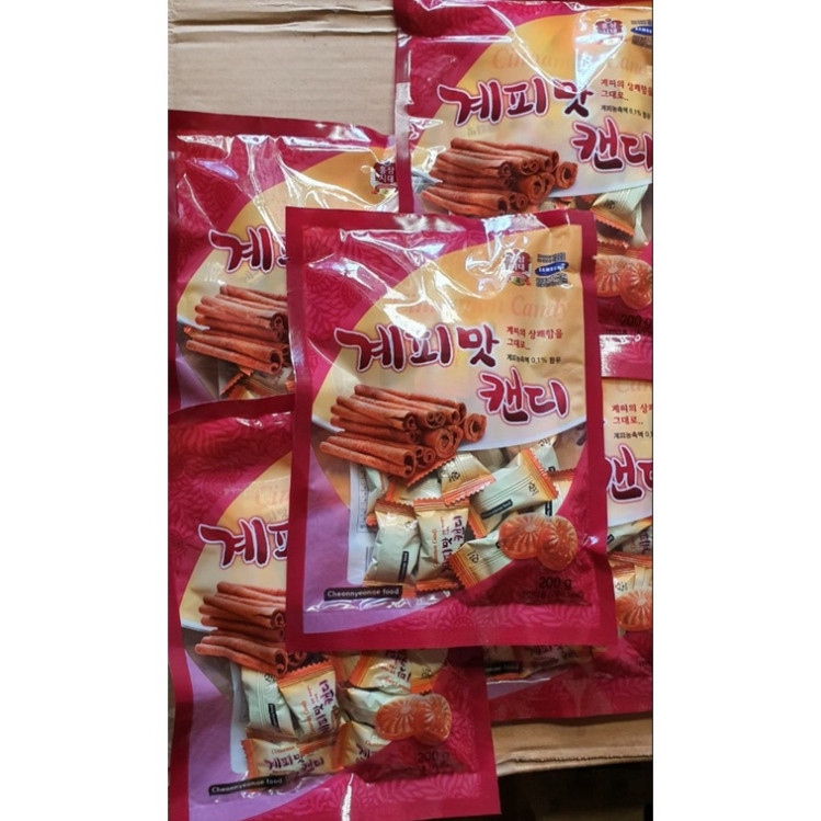 [Mẫu Mới] Kẹo Quế Hàn Quốc Gói 200gr ( hàng mới về )