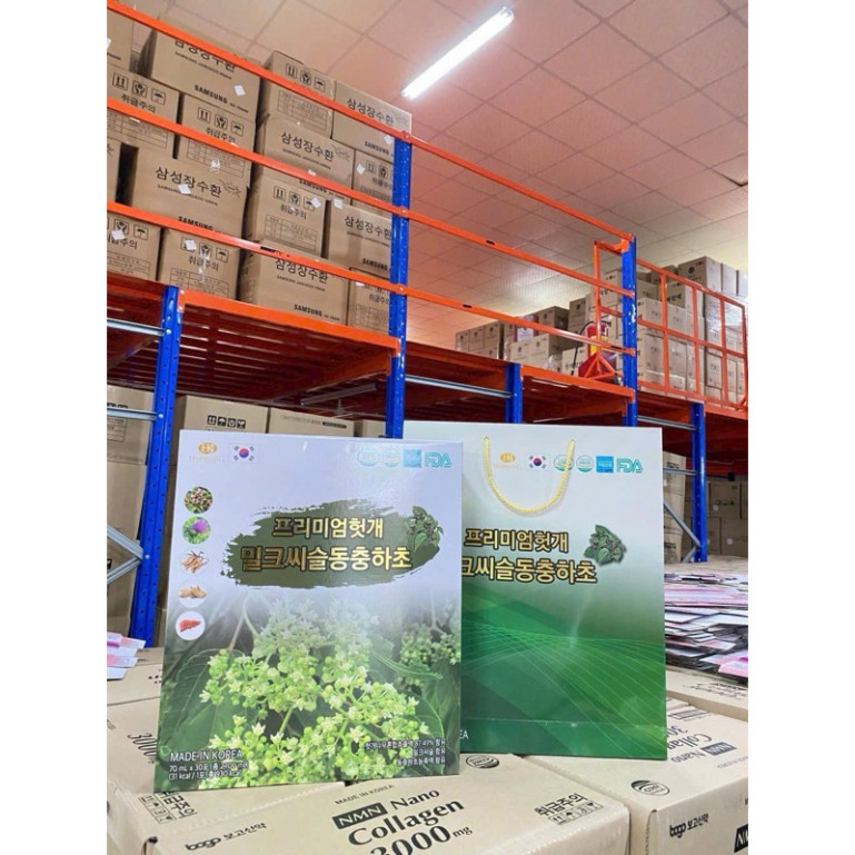 [HÀNG MỚI VỀ] Nước Bổ Gan Mát Gan Đông Trùng Hạ Thảo Kế Sữa PREMIUM HÀN QUỐC Hộp 30 gói ( hàng mới về )