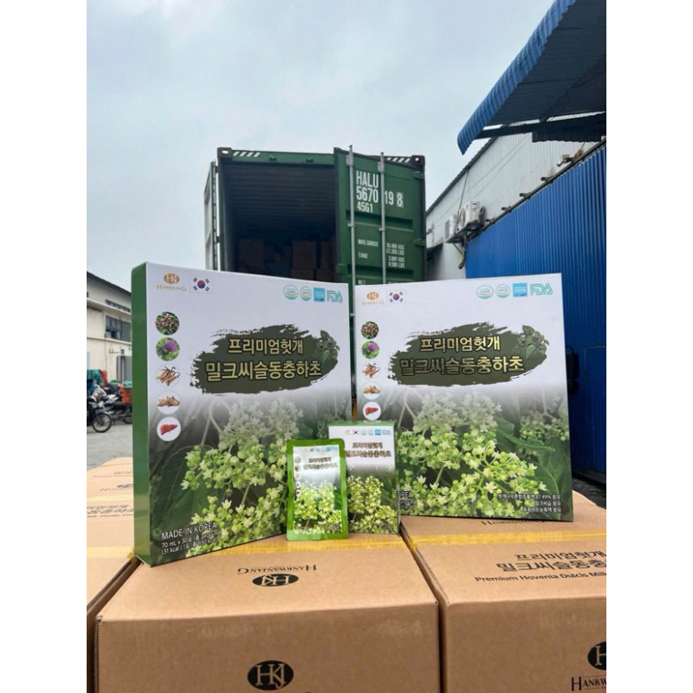 [HÀNG MỚI VỀ] Nước Bổ Gan Mát Gan Đông Trùng Hạ Thảo Kế Sữa PREMIUM HÀN QUỐC Hộp 30 gói ( hàng mới về )